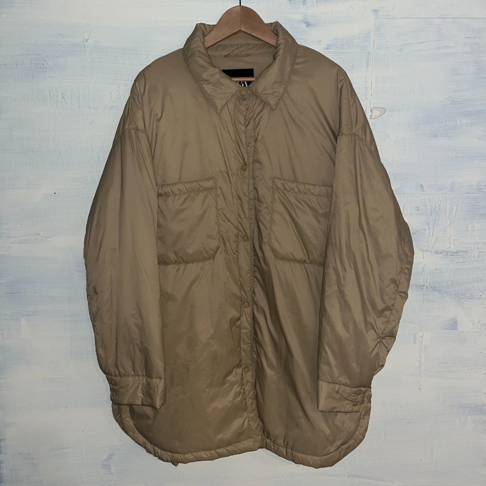 Zara Puffer Shirt Jacket